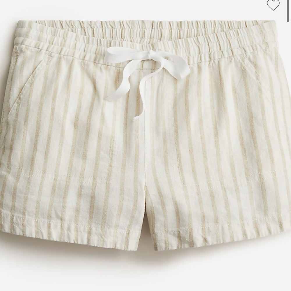 J crew Striped Shorts in linen size M